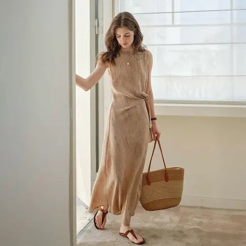 [SIMPLE RETRO] SR_Strap-on waist dress