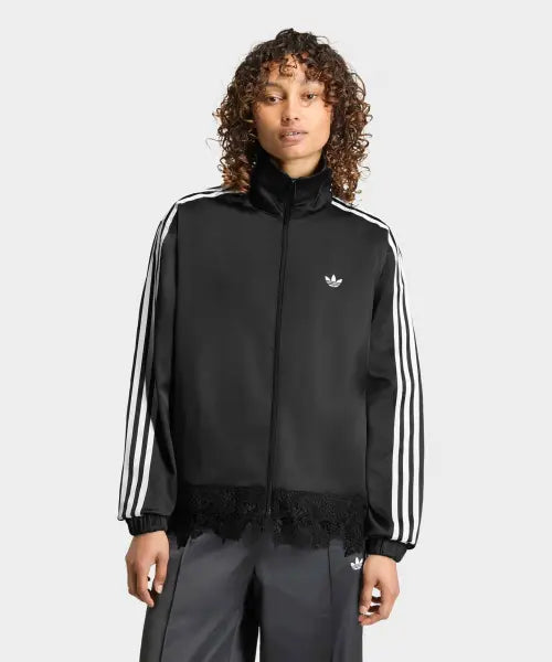 [ADIDAS] FB SAT LACE TT      BLACK / 새틴 레이스 파이어버드 루즈 트랙탑 - 블랙 / LF2670