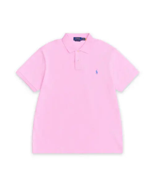 [POLO RALPH LAUREN] SSKCCMSLM1-SHORT SLEEVE-KNIT-BASIC MESH-PINK / 커스텀 슬림핏 메시 폴로 셔츠-핑크