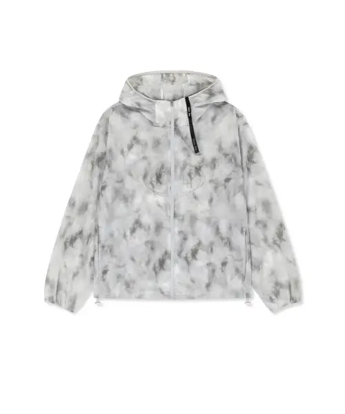 [MATIN KIM] MATIN PACE REFLECTIVE LOGO WINDBREAKER IN LIGHT GREY