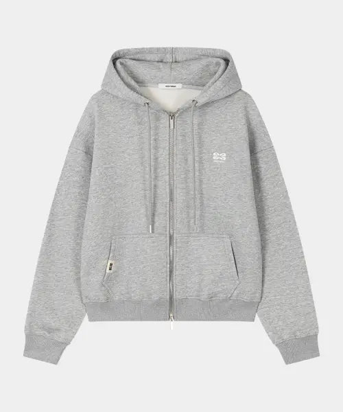 [KISYNING] Downtown Over Hoodie Zip-up (Melange Gray)