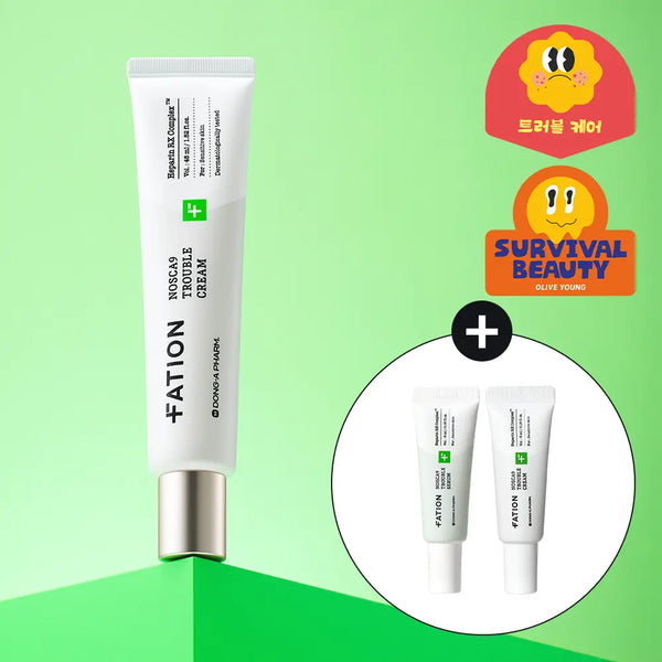 [FATION] PARTION Noscana Trouble Cream 45ml (Includes 5ml Cream + 5ml Serum) / [단독기획/5겹장벽크림] 파티온 노스카나인 트러블 크림 45ml 기획(+5ml+세럼 5ml)