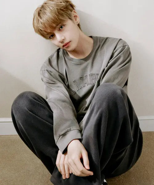 [CHAMPION] Arch Logo Loose Fit Appliqué Long Sleeve T-shirt Brown / 아치 로고 루즈핏 아플리케 롱슬리브 티셔츠 Brown
