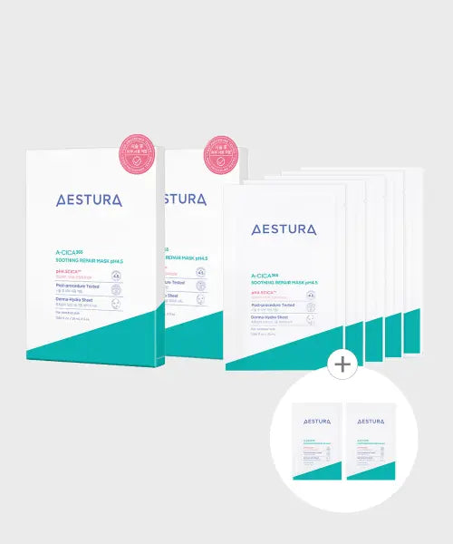 [AESTURA] AICA 365 Soothing Repair Mask (5 Sheets x 2) / 에이시카 365 수딩 리페어 마스크 pH4.5 5매 * 2