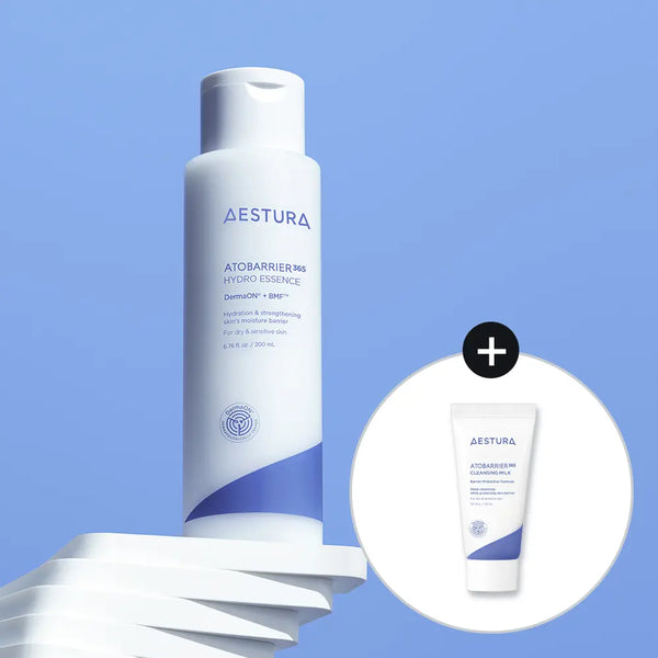 [aestura] AESTURA Atobarrier365 Hydro Essence 200ml (+Cleansing Milk 30ml) / 에스트라 아토베리어365 하이드로 에센스 200ml 기획(+클렌징밀크 30ml)