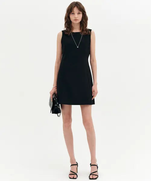 [LOOKAST] ERICA SUMMER WOOL CLASSIC MINI DRESS_BLACK / 에리카 썸머 울 클레식 미니 드레스_블랙 / ERICA SUMMER WOOL CLASSIC MINI DRESS_BLACK