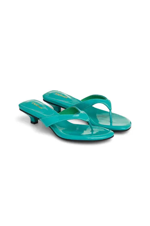 [DEINET] ENAMEL FLIP FLOP IN DEEP GREEN
