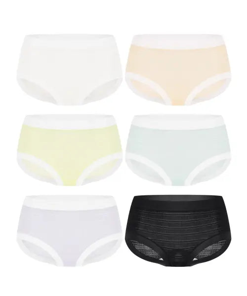 [CROCODILE INNERWEAR] [6PACK] Essential Airy Wrinkle Panty / [6PACK] 에센셜 에어리 링클 팬티