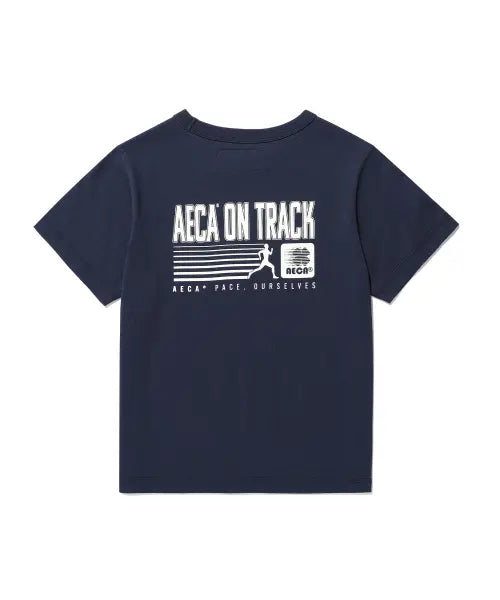 [AECA] (Woman) AECA ON TRACK HALF SLEEVE TEE-NAVY