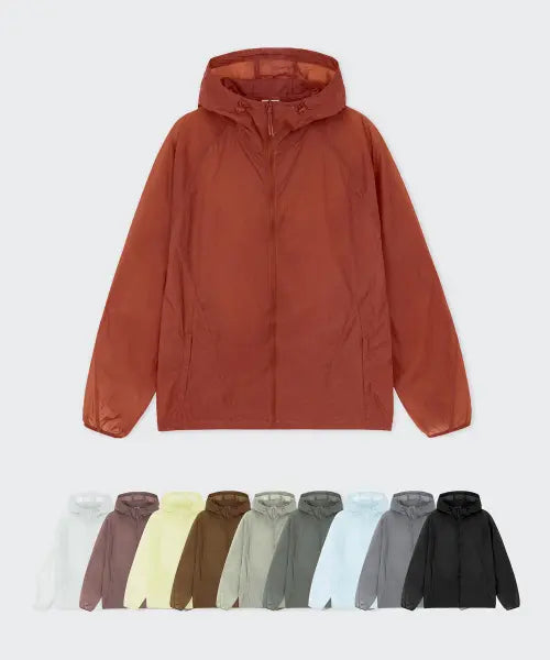 [MUSINSA STANDARD] [City Leisure] Sheer Windbreaker Jacket [Orange] / [시티 레저] 시어 윈드브레이커 재킷 [오렌지]