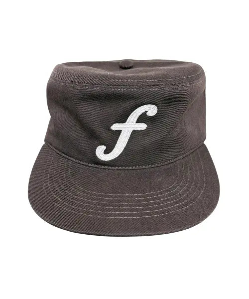 [FASTLE] F Logo Pillbox Washed Cap Brown