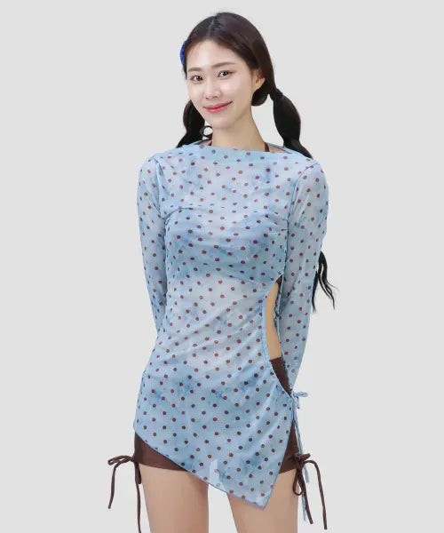 [CLACE] Italian Brown Bikini Cover-up Set / 이태리 브라운 비키니 커버업 세트
