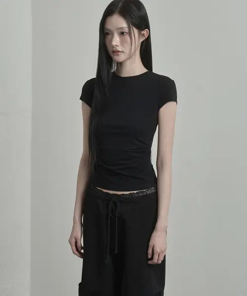 [INEGI] Drape Silket Top (black)
