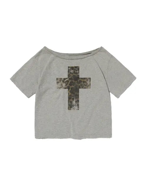 [SUADE] CROSS ONE SHOULDER TEE [GRAY]