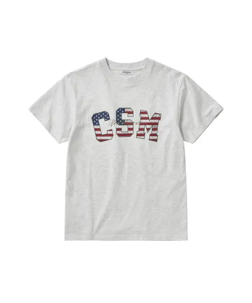 [IFEELBLUECSM] CSM USA Graphic Logo T-Shirt Melange Grey