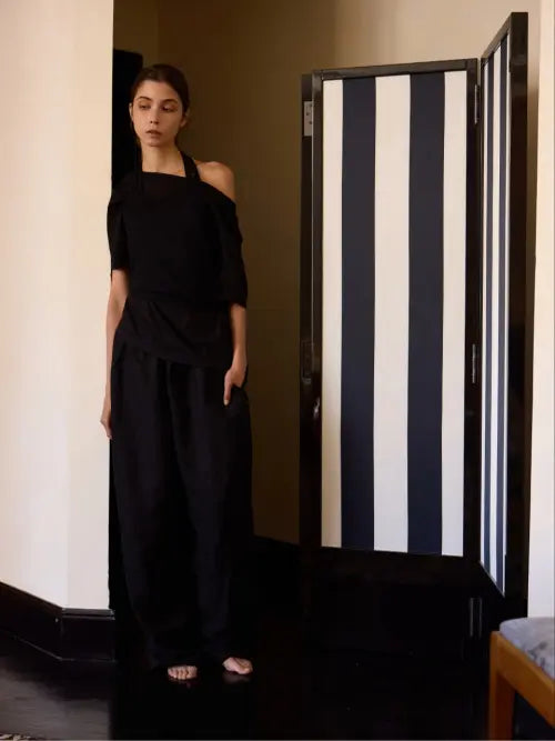 [OPENESS] Linen Shirring Pants