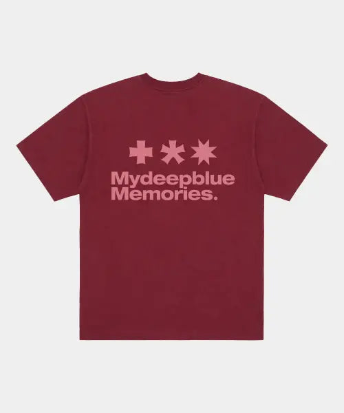 [MY DEEP BLUE MEMORIES] Mm Symbol Logo T-Shirts (BURGUDNY)