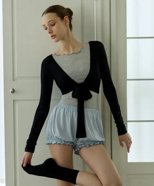 [DEVIWEAR] Frill Balloon Shorts DEVI-B0093-Sky / 프릴 벌룬 쇼츠 DEVI-B0093-스카이
