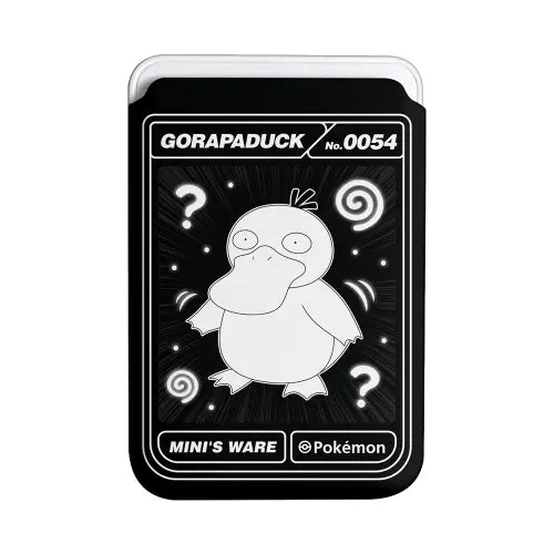 [MINI'S WARE] Pokemon Black Edition MagSafe Hard Card Wallet_Psyduck