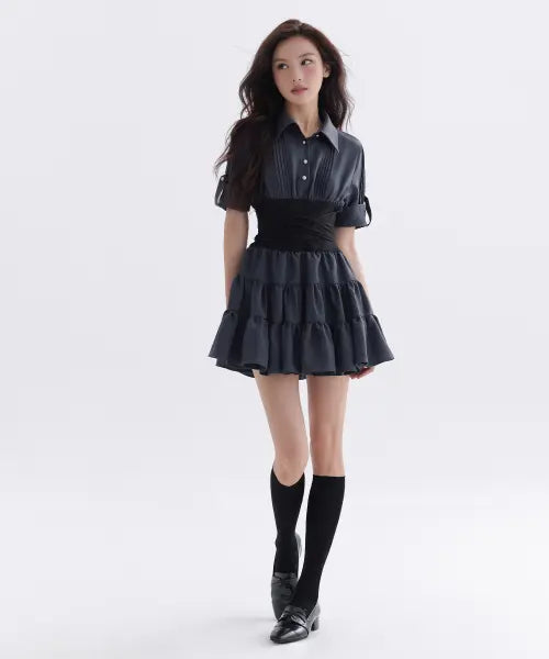 [THETIS] GESSO SHIRT WRAP DRESS_TT6S606NY