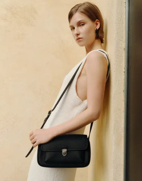 [JILLSTUART ACC] [LUNE] Push-Lock Leather Shoulder Bag / Crossbody Bag (S, 2 Colors) / [LUNE] 룬 푸쉬락 장식 가죽 숄더 겸 크로스백 S 2color
