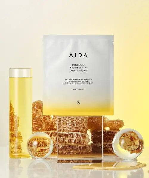 [AIDA COSMETIC] Propolis Biome Mask Calming Energy 5Box [25 Sheets] / 프로폴리스 바이옴 마스크-카밍에너지 5BOX SET[25매입]