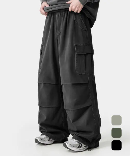 [DIMITRI BLACK] M65 PARACHUTE CURVED PANTS_COTTON 3 COLOR / M65 파라슈트 커브드 팬츠_코튼 3 COLOR