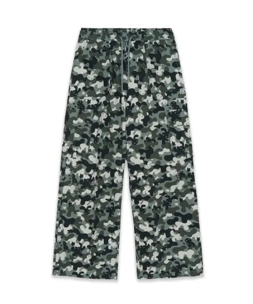 [MLB] Women's Camo Low-Rise Cotton Cargo Wide Pants (L.Khaki) / 여성 카모 로우라이즈 코튼 카고 와이드 팬츠 NY (L.Khaki)