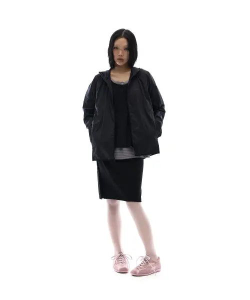 [OJOS] Paneled Lightweight Windbreaker / Black