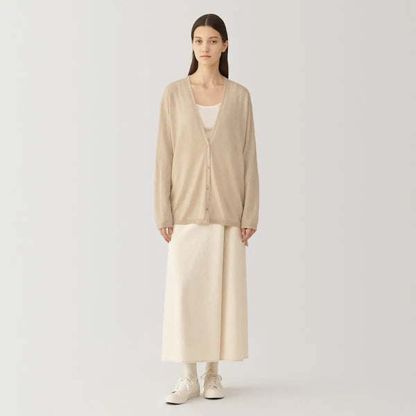 [MUJI] Undyed Cashmere V-Neck Cardigan / 논 염색 캐시미어 V넥 가디건