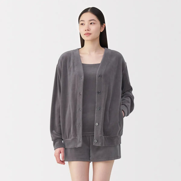 [MUJI] Cotton Velour Cardigan / 코튼 벨루어 가디건