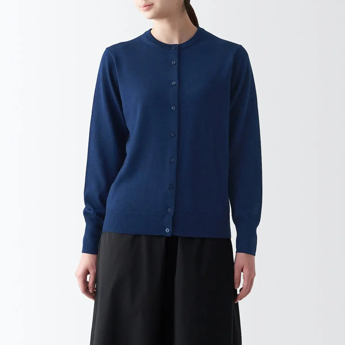 [MUJI] Washable Wool High Gauge Crewneck Cardigan / 워셔블 울 하이 게이지 크루넥 가디건