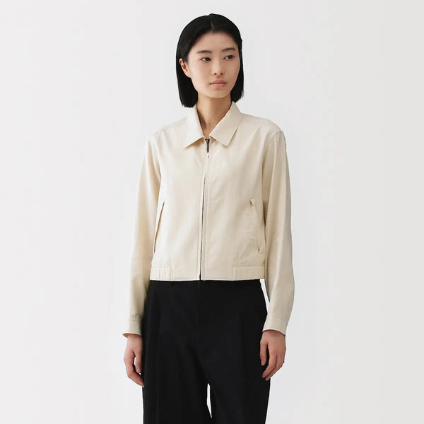 [MUJI] Rayon Cotton Collar Short Blouson / 레이온 코튼 칼라 쇼트 블루종