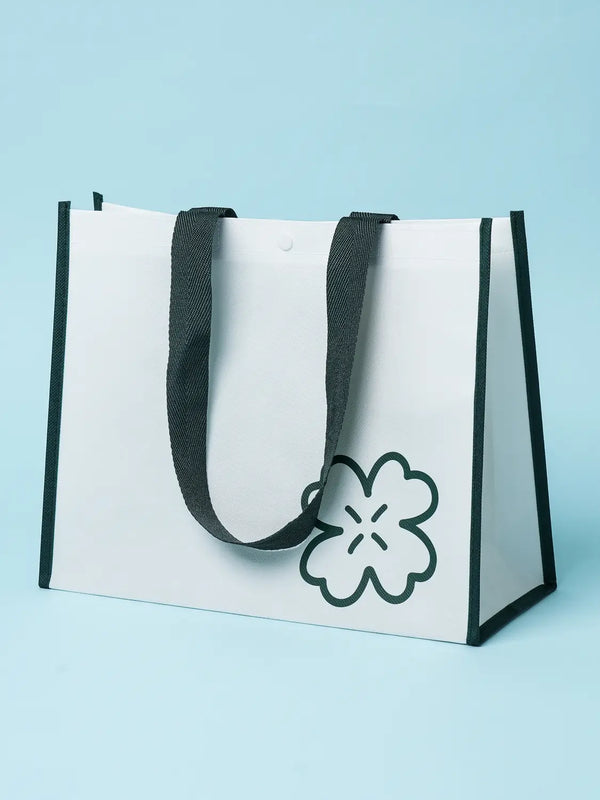 [DAISO] Simple Button Non-Woven Bag Green / 심플 단추 부직포 백 그린
