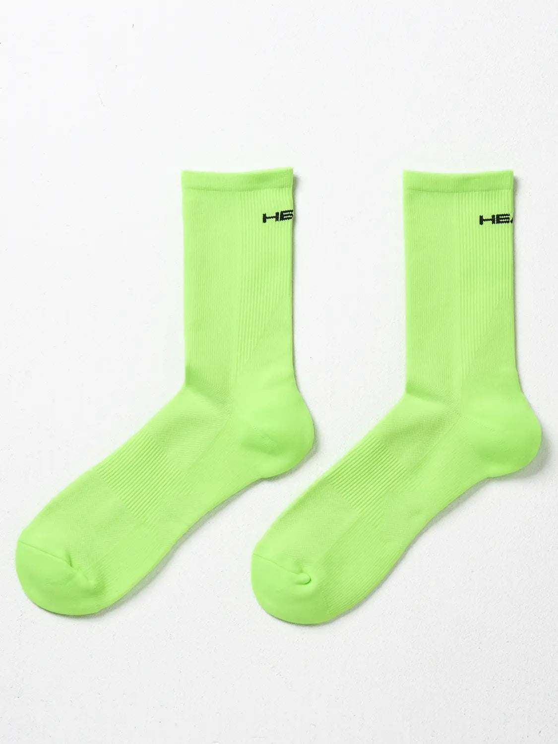 [Head] HEAD Crew Socks Neon Green / HEAD 장목 양말 네온그린