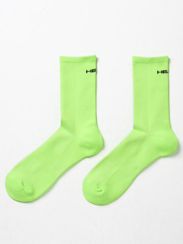 [Head] HEAD Crew Socks Neon Green / HEAD 장목 양말 네온그린