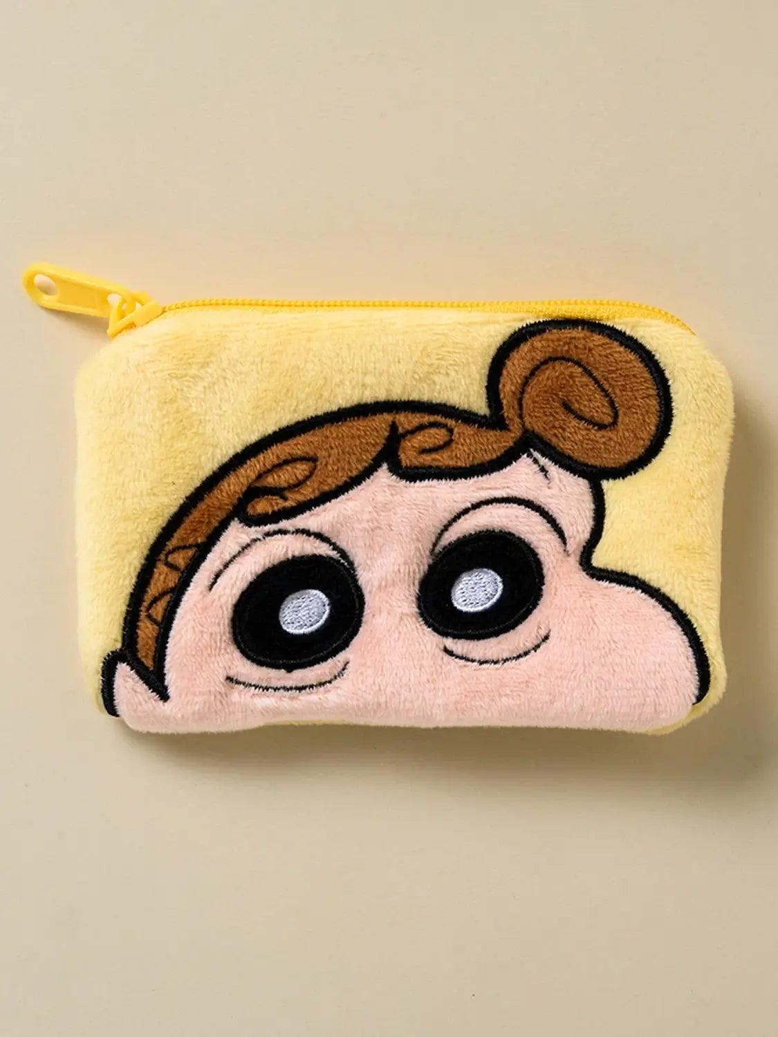 [DAISO] Crayon Shin-chan Embroidered Coin Purse (Shin-chan & Shin-ae) / 짱구 자수 동전 지갑 짱아