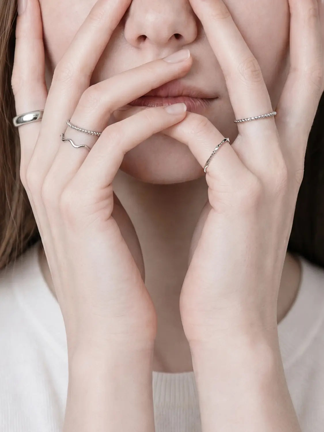 [Soy Milk] Soyoo Basic Ring Set (5 Pieces) / 소이유 베이직 반지 세트 5개입