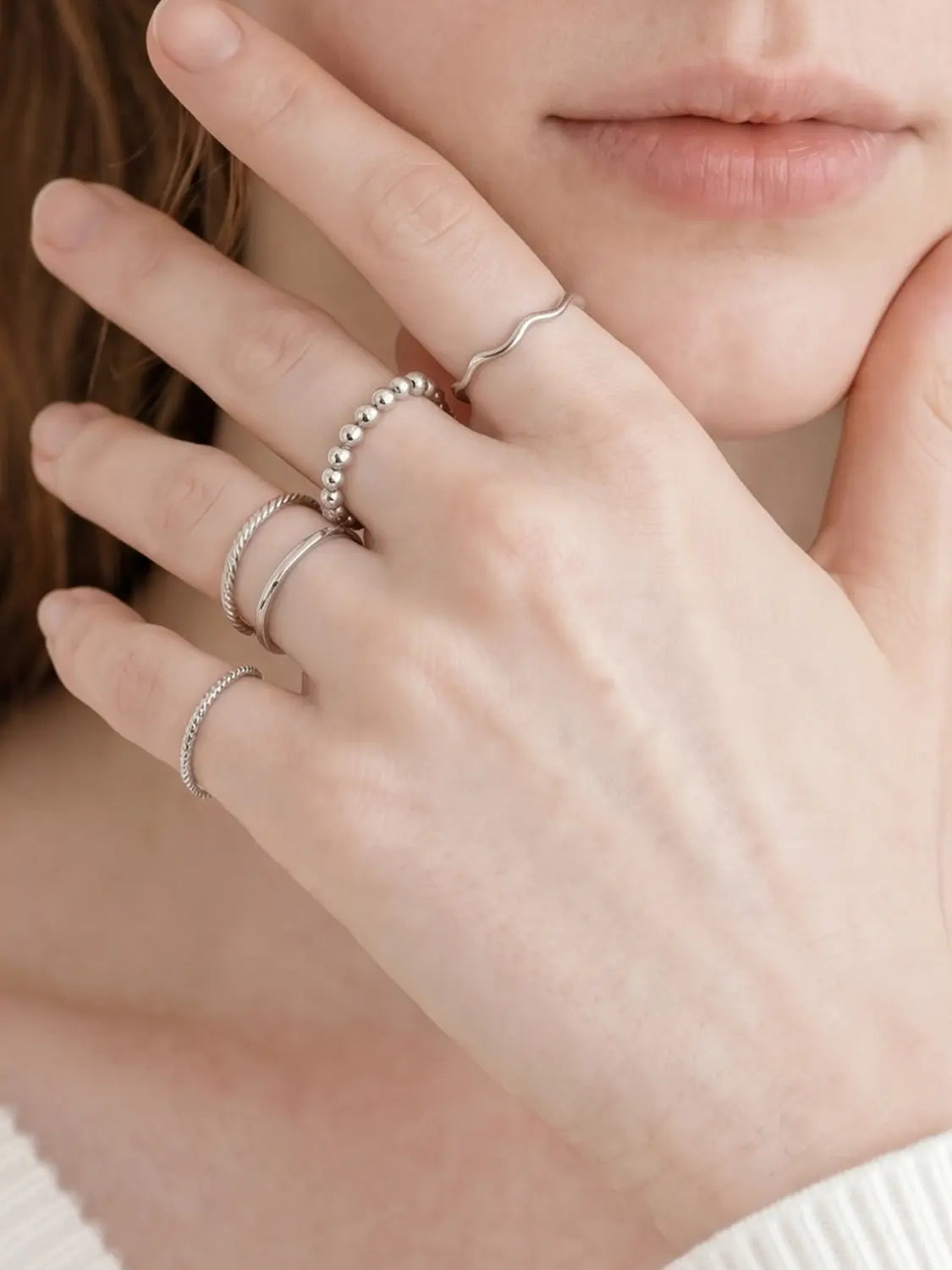 [Soy Milk] So Yew Ball Ring Set (5 Pieces) / 소이유 볼 반지 세트 5개입