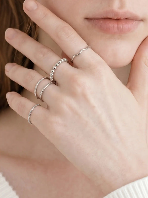 [Soy Milk] So Yew Ball Ring Set (5 Pieces) / 소이유 볼 반지 세트 5개입