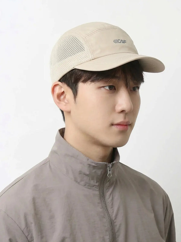 [DAISO] Lecaf Mesh Colorblock Ball Cap Beige / 르까프 메시 배색 볼캡 베이지