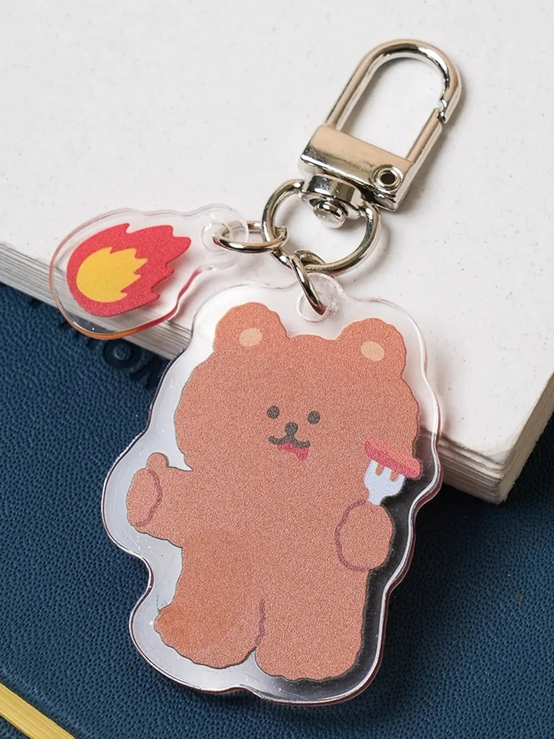 [DAISO] Snack Acrylic Keychain: Tteokbokki / 간식 아크릴 키링 떡볶이