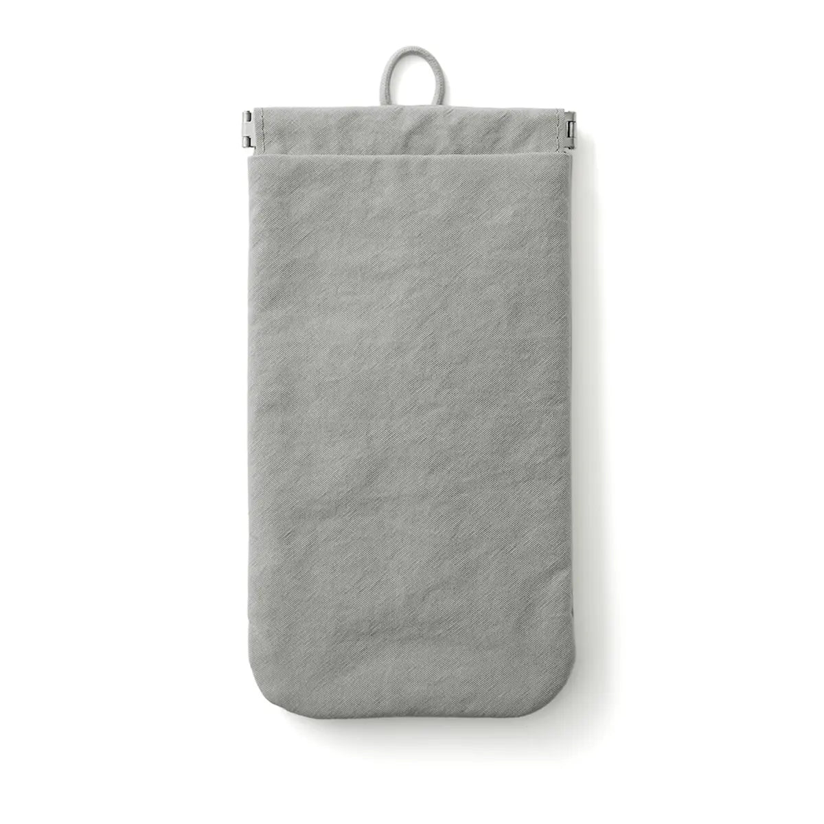 [MUJI] Nylon One-Touch Pouch - Grey, M / 나일론 한 손으로 열 수 있는 파우치 그레이 M
