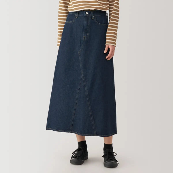 [MUJI] K-Pop Blend Denim A-Line Skirt / 케이폭 혼방 데님 A라인 스커트