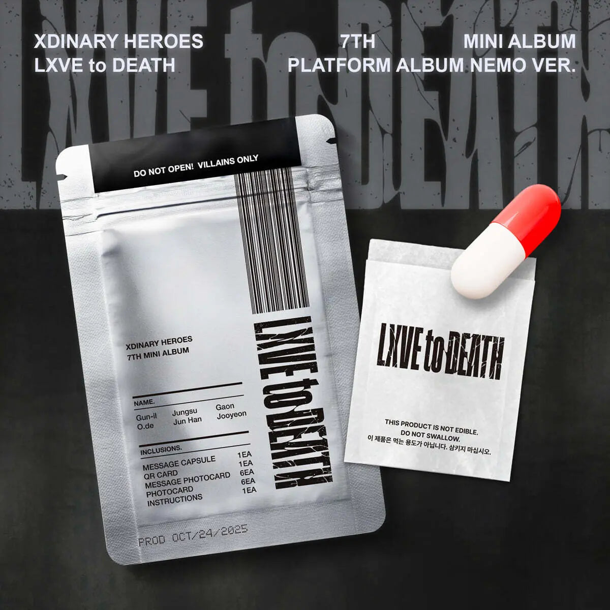 [X-dyinary Heroes] Xdinary Heroes - Mini Album Vol. 7: LXVE to DEATH (Platform Album Nemo Ver.) / Xdinary Heroes (엑스디너리 히어로즈) - 미니앨범 7집 : LXVE to DEATH [Platform Album Nemo ver.]