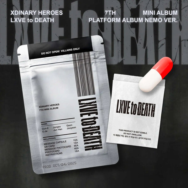 [X-dyinary Heroes] Xdinary Heroes - Mini Album Vol. 7: LXVE to DEATH (Platform Album Nemo Ver.) / Xdinary Heroes (엑스디너리 히어로즈) - 미니앨범 7집 : LXVE to DEATH [Platform Album Nemo ver.]