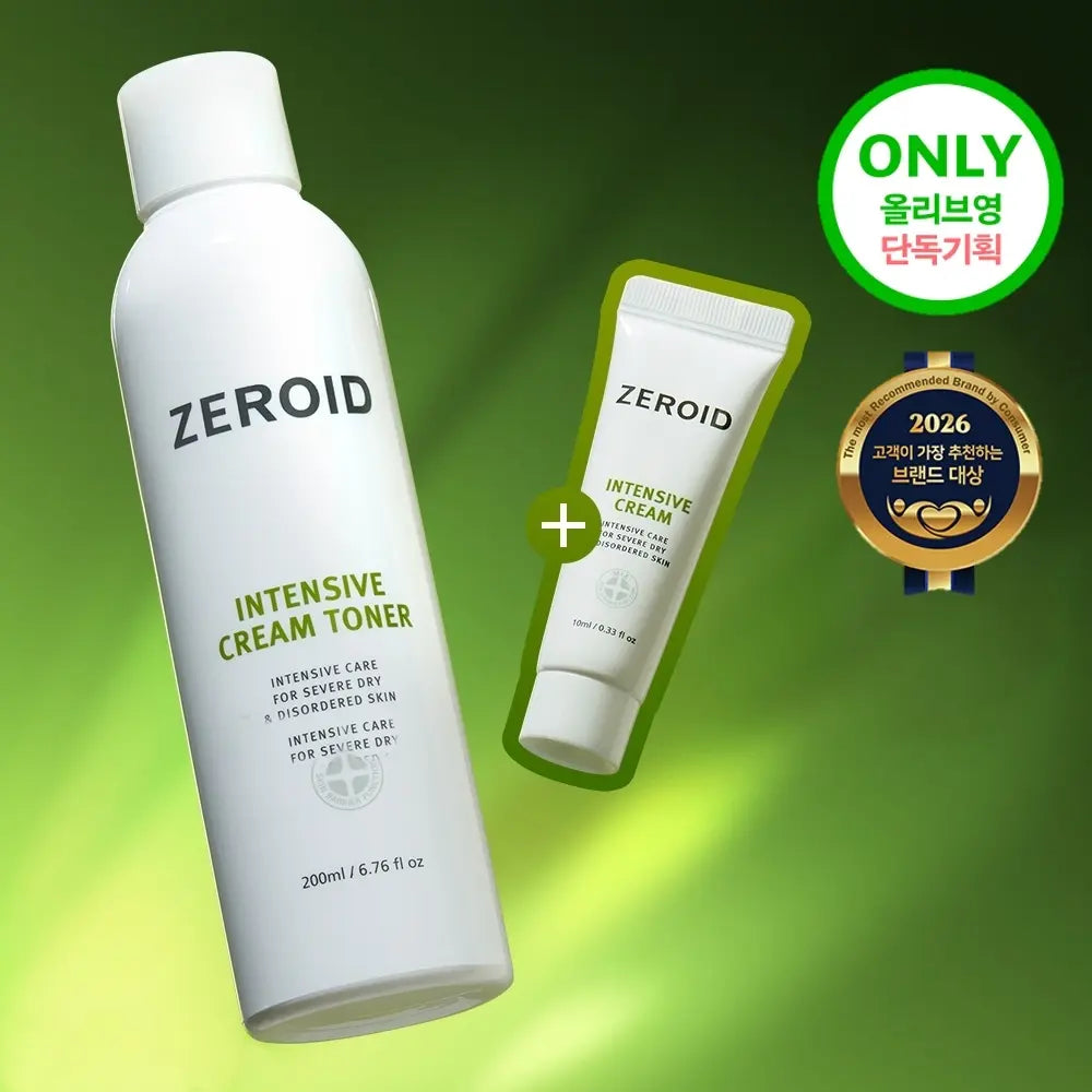 [ZEROID] Zeroid Intensive Cream Toner 200ml Set (+Cream 10ml) / 제로이드 인텐시브 크림 토너 200ml 기획 (+크림 10ml)