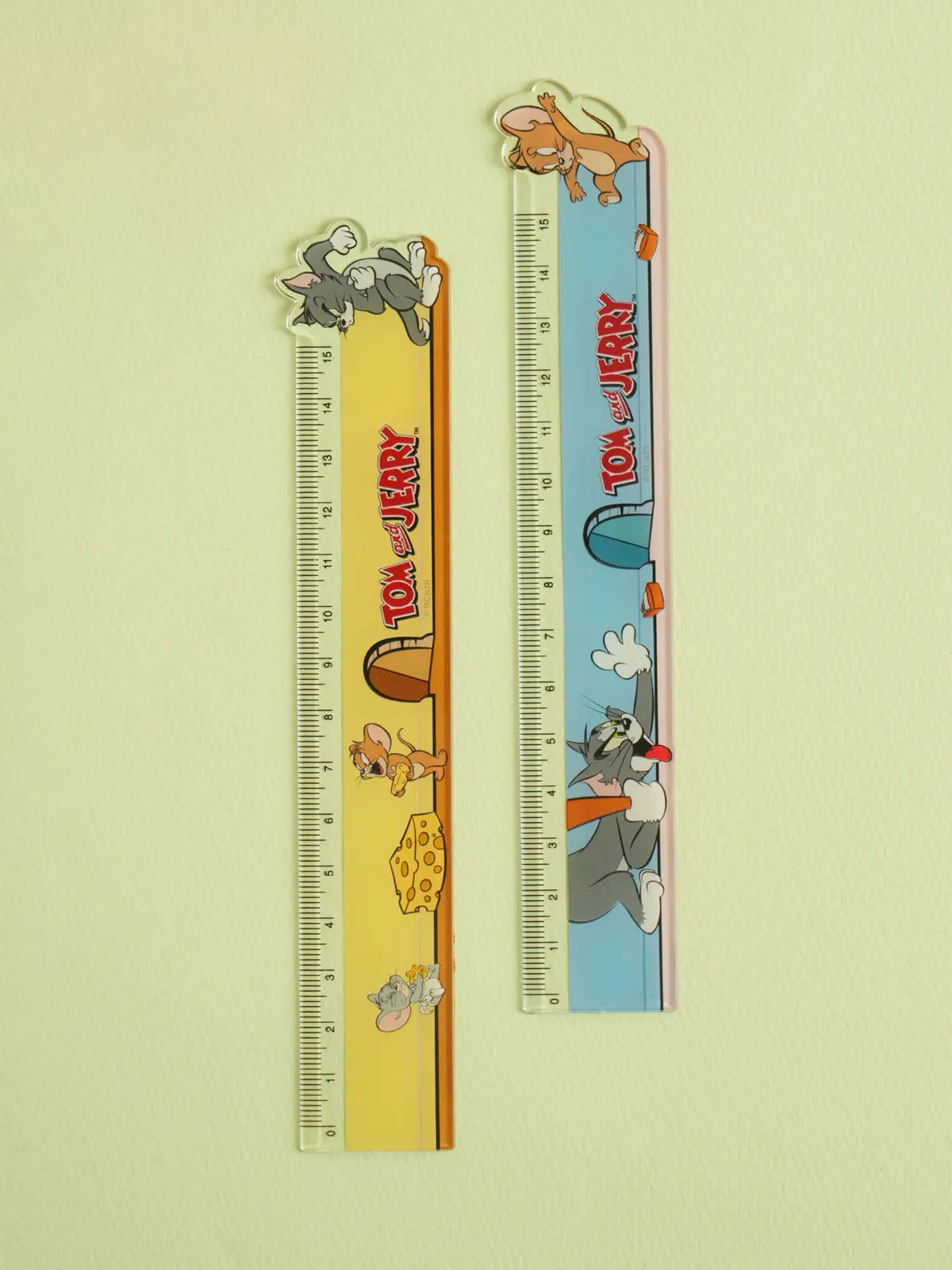 [DAISO] Tom and Jerry Stickers (2 pcs) / 톰과제리 자 15 cm 2개입