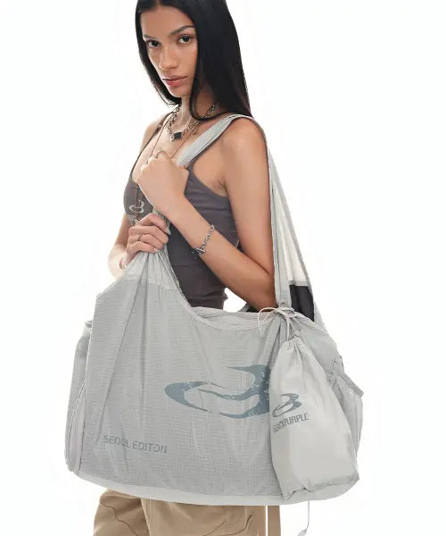 [BLACK PURPLE] Maxx Carry Sports Bag_Light Gray / 맥스 캐리 스포츠백_라이트 그레이 Maxx Carry Sports Bag_Light Gray