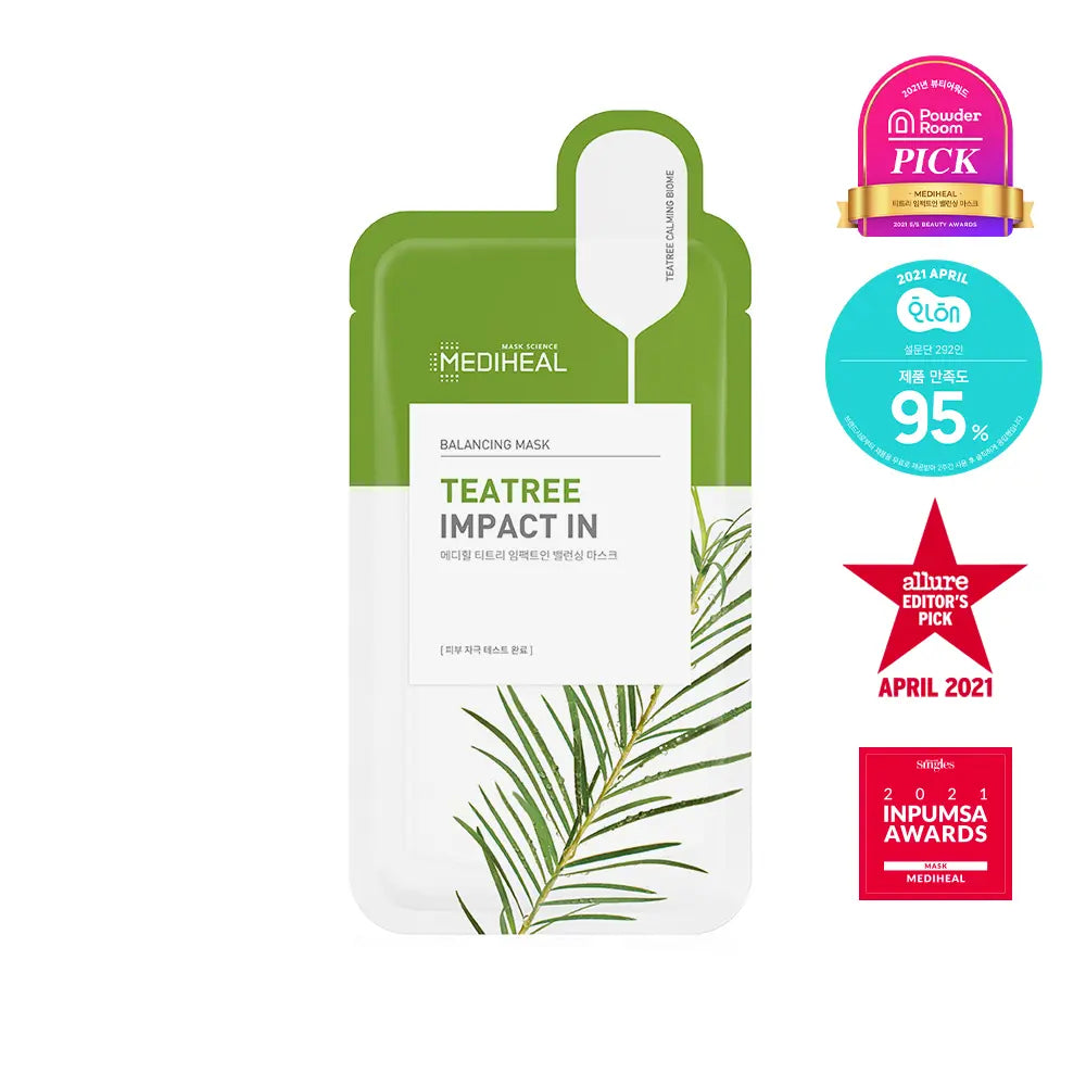[mediheal] Mediheal Tea Tree Impactin Balancing Mask (1 Sheet) / 메디힐 티트리 임팩트인 밸런싱 마스크 1매